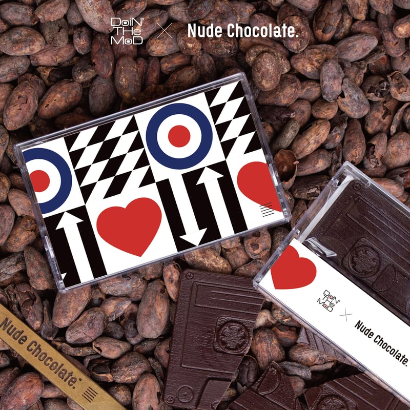 【D-375】naco様　コラージュシート　ヴィンテージ　チョコレート DoiN' THe MoD x Nude Chocolate」カセットテープチョコレート |