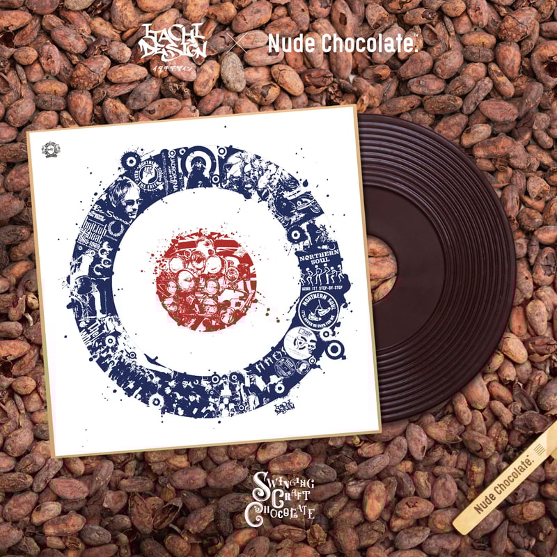 ITACHI DESIGN x Nude Chocolate」7インチレコードチョコレート