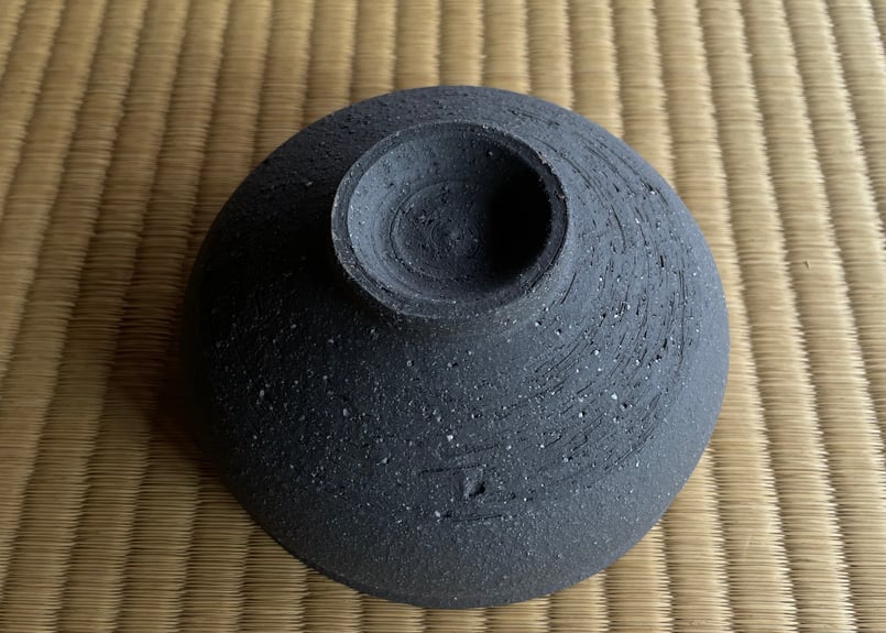 枝月窯 齋藤有希子×好信楽 黒土焼締湯冷まし stone2 | 岳間茶寮 好信楽