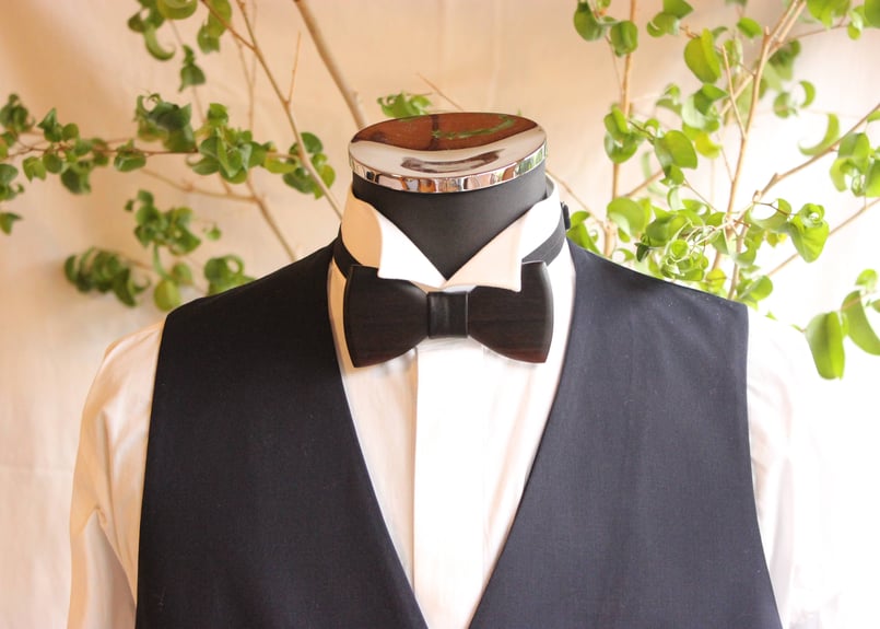 オーダー】黒檀木製蝶ネクタイ | QISUI