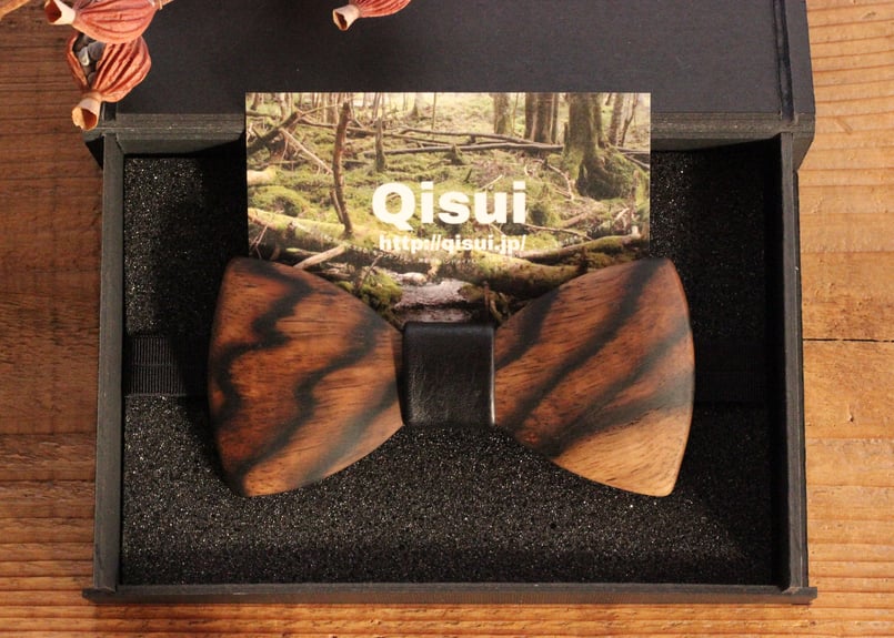 PREMIUM QISUI 木製蝶ネクタイ 素材:黒柿 | QISUI PREMIUM QISUI 木製蝶ネクタイ 素材:黒柿 | QISUI