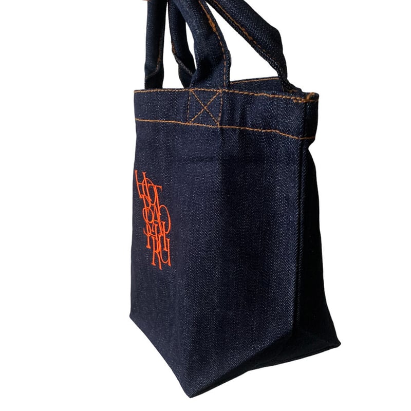 一閑張りバッグ（109） 世良公則デザイン hotobashiruミニトートバッグ（デニム＆丸