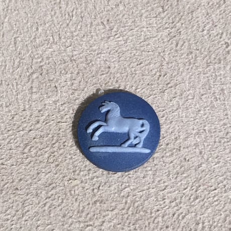 HORSE STANDING BLUE