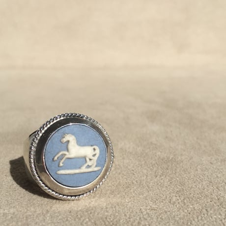 HORSE STANDING LIGHT BLUE