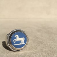 HORSE STANDING BLUE1