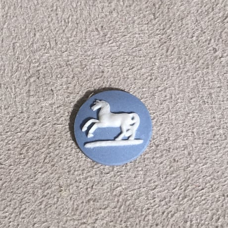 HORSE STANDING LIGHT BLUE