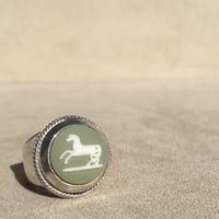 HORSE STANDING LIGHT GREEN