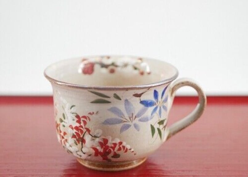 萩焼コーヒーカップ4 コーヒーカップ 四季草花（梅・桜・鉄線・萩） | 【公式