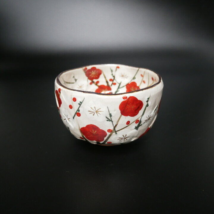 紅白梅 抹茶碗 | 【公式オンラインショップ】京のやきもの わくわく