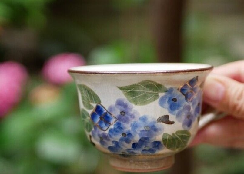 コーヒー碗皿 紫陽花（お皿：タタラ） | 【公式オンラインショップ】京