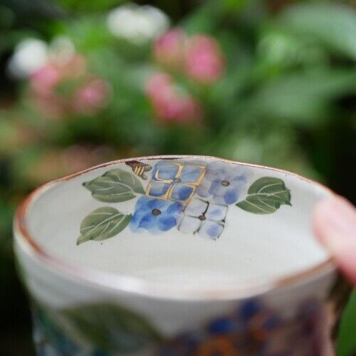 茶道具　紫陽花　菓子器 茶碗 仁清 紫陽花 茶器＆茶道具 抹茶碗 - Sazen Tea