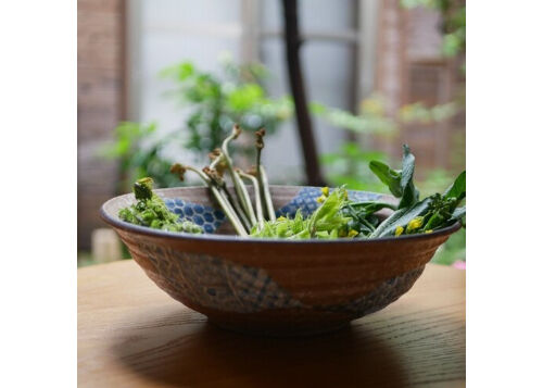 焼締め小紋九寸鉢 | 【公式オンラインショップ】京のやきもの わくわく