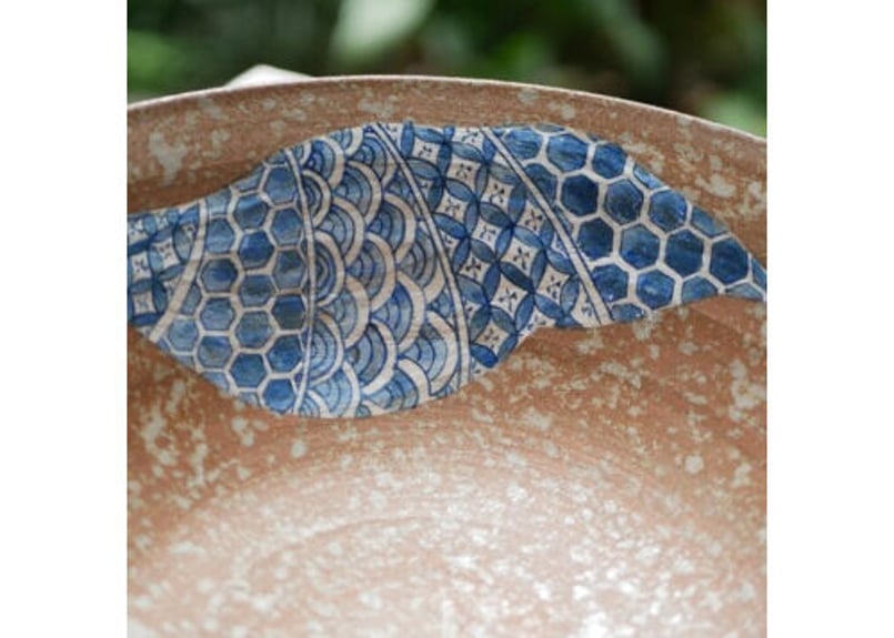 大鉢焼き締め 信楽焼 忠六苑 焼き締め 中皿 4枚セット