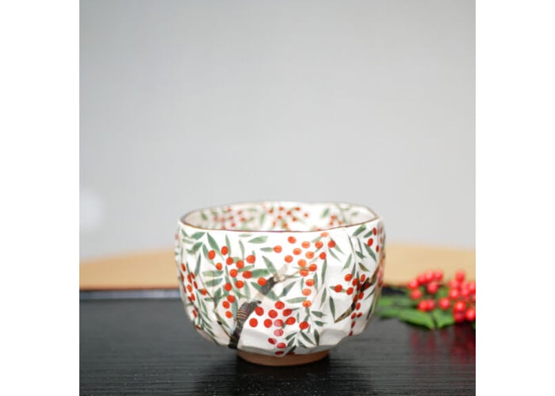 抹茶茶碗 南天 | 【公式オンラインショップ】京のやきもの わくわく 抹茶茶碗 南天 | 【公式オンラインショップ】京のやきもの わくわく