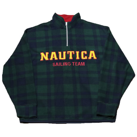 Nautica×Lil Yachty/ Half Zip Plaid Fleece Jacket