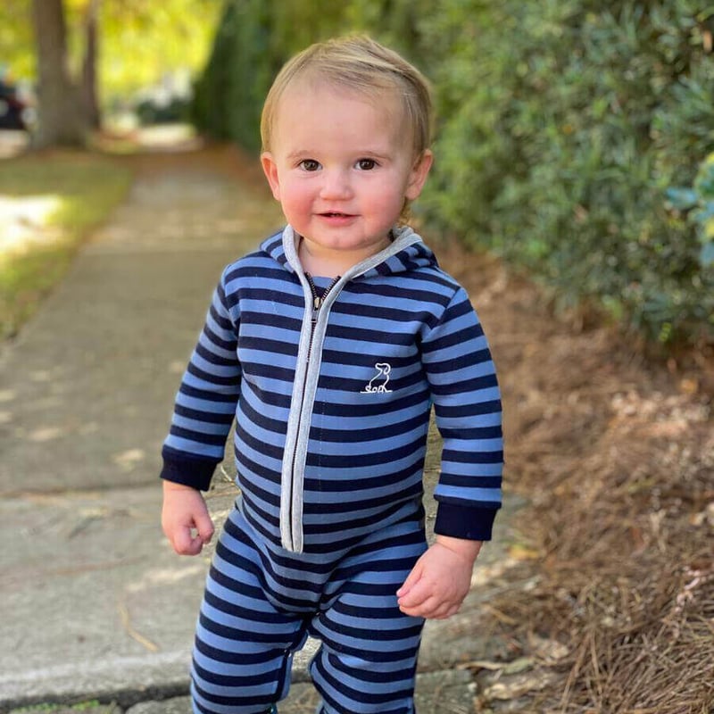 Me & Henry ブルーネイビー フード付きカバーオール 80-92cm | Neutra