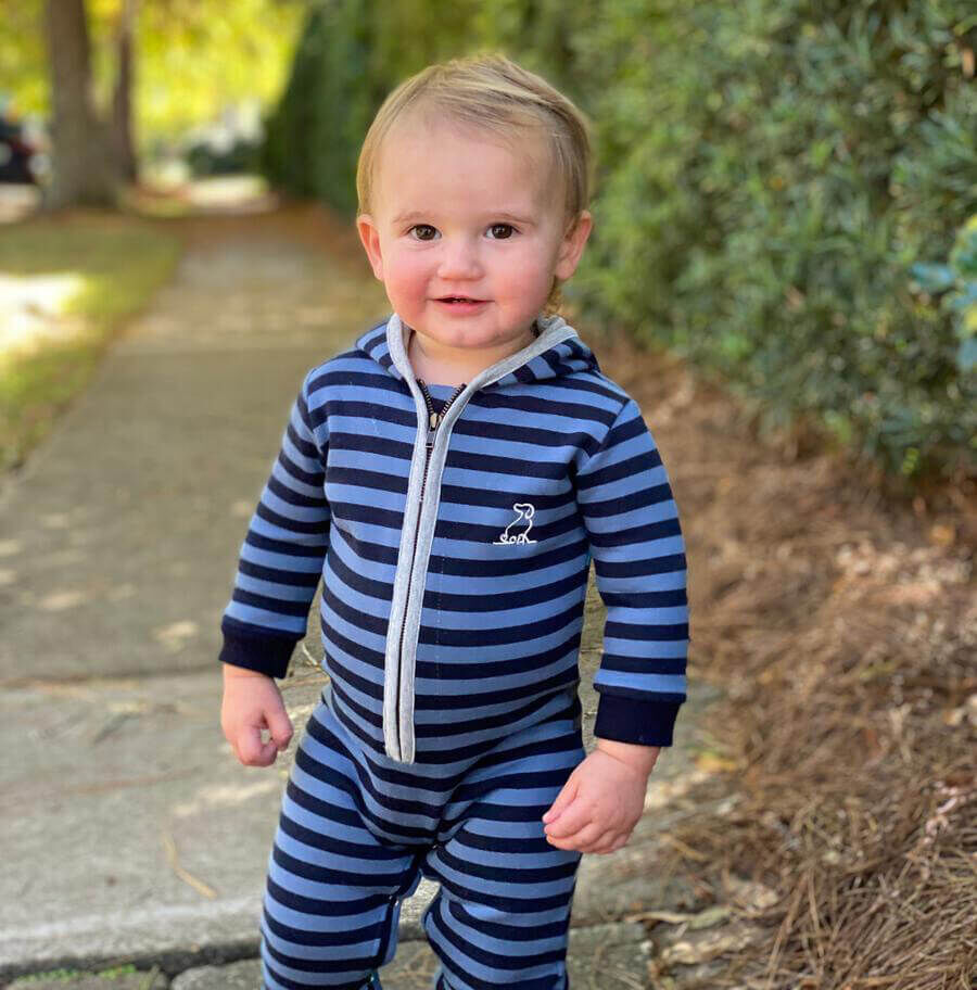 Me & Henry ブルーネイビー フード付きカバーオール 80-92cm | Neutra