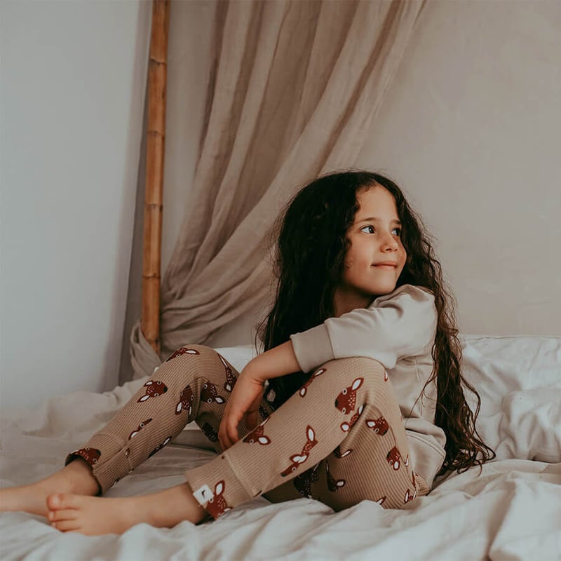 Turtledove London ワッフルレギンス 小鹿 80cm | Neutral ニュ