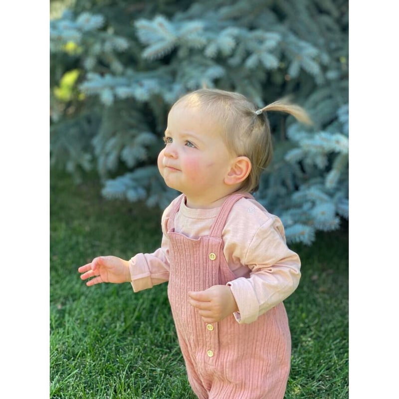 SHEIN ベビーオーバーオール 6-9M ピンク ettie +h オーバーオール ピンク 86/92/98/104cm | Neutral ニ