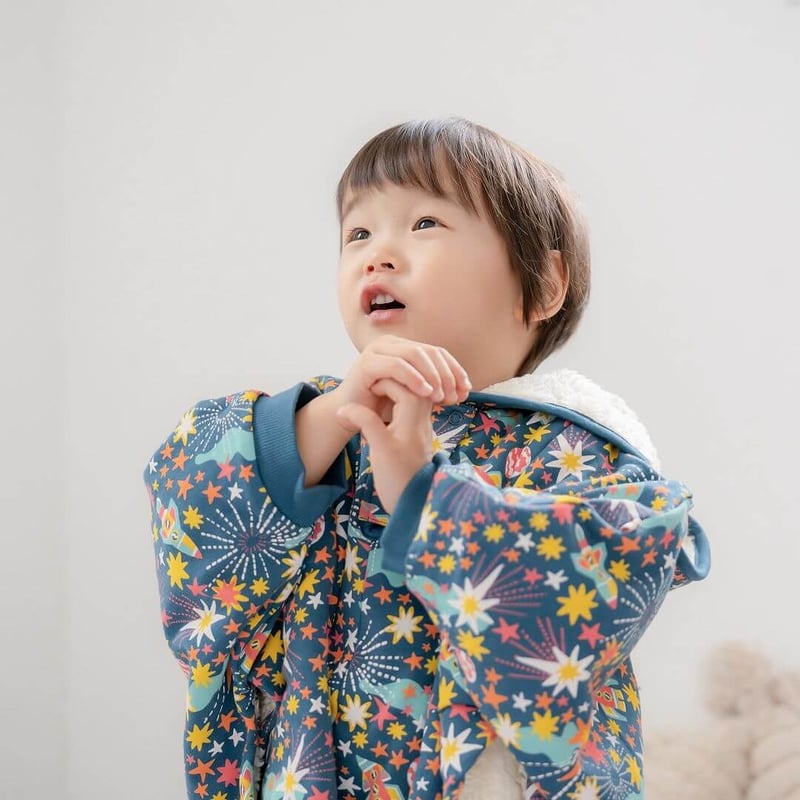 Piccalilly キッズ ポンチョ ギャラクシー 86-110cm | Neutral ニ