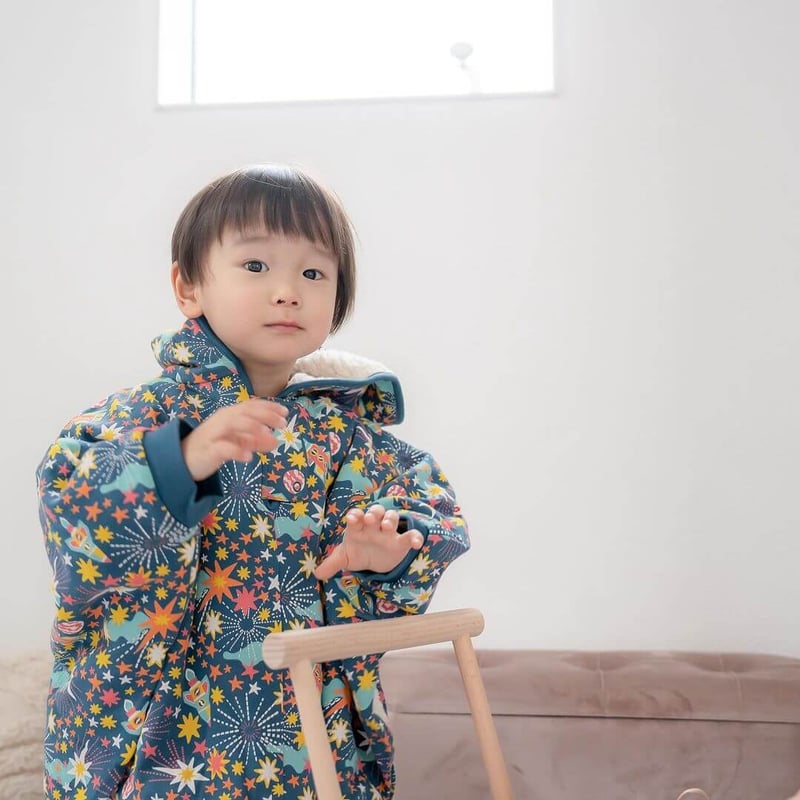 Piccalilly キッズ ポンチョ ギャラクシー 86-110cm | Neutral ニ