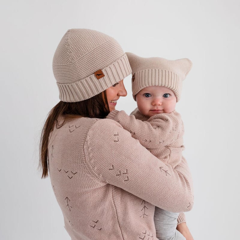 帽子 ANDMARY Baby knit babushka Ivory ANDMARY】Baby knit babushka