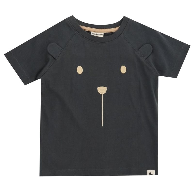 Turtledove London 3Dベア ブラック 半袖Tシャツ 92-128cm | N