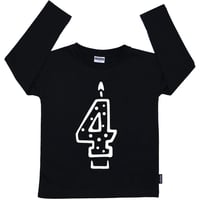 Cribstar 4 Candle Long Sleeve T Black 110cm