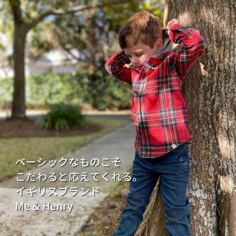 Me & Henry フード付き チェックシャツ 128cm