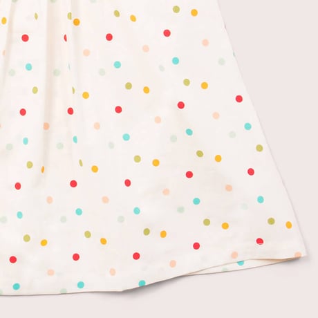 Little Green Radicals スモッグワンピース レインボードット 110cm
