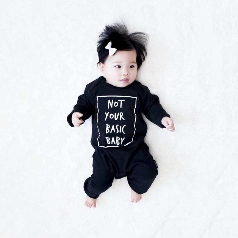 Cribstar Not Your Basic Baby Romper Black 72/ 8