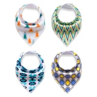 Geometric Pattern Bibs ベビー・スタイ４つセット