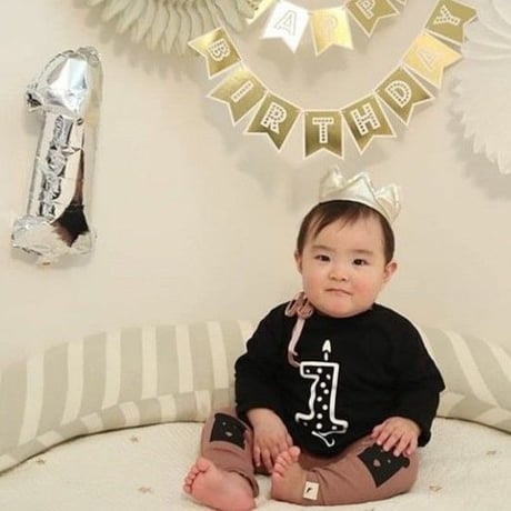 Cribstar 1 Candle Long Sleeve T Black 80/ 92cm