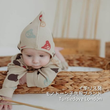 [ Turtledove London ] リブカバーオール クマ 68cm