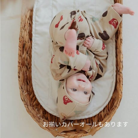 [ Turtledove London ] クマ リブ オーバーオール 104cm
