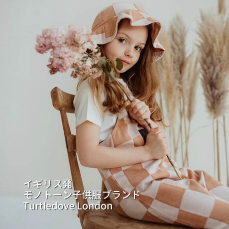 [ Turtledove London ] チェッカー オーバーオール 98-110cm