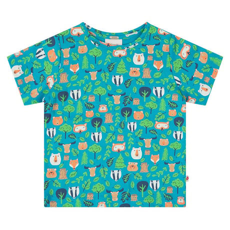 Piccalilly 半袖Tシャツ 森と動物 104cm