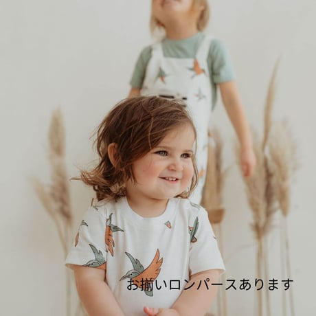 [ Turtledove London ] バードソング ショートオーバーオール 80cm