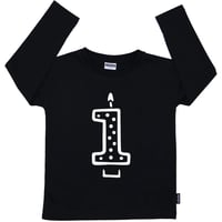 Cribstar 1 Candle Long Sleeve T Black 80/ 92cm