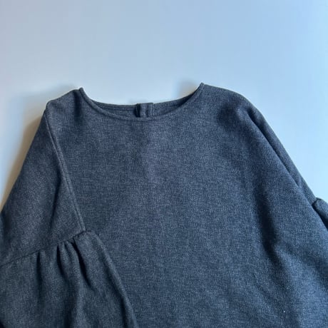 Tweedy cotton gather sleeve pullover (ツイーディーコットンギャザースリーブプルオーバー）AN-297