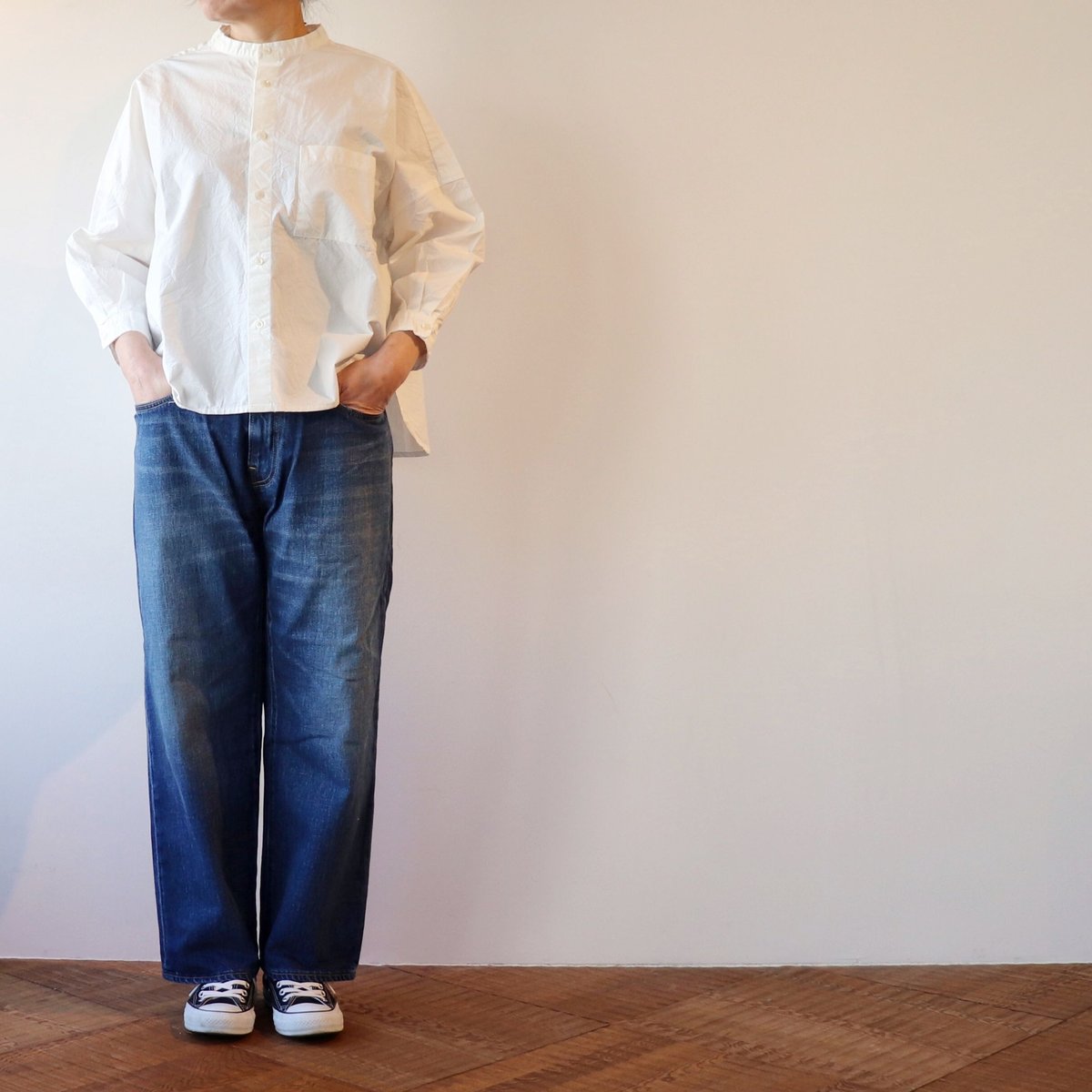 Wide Straight Denim (ワイドストレートデニム) -Used Wash AN...