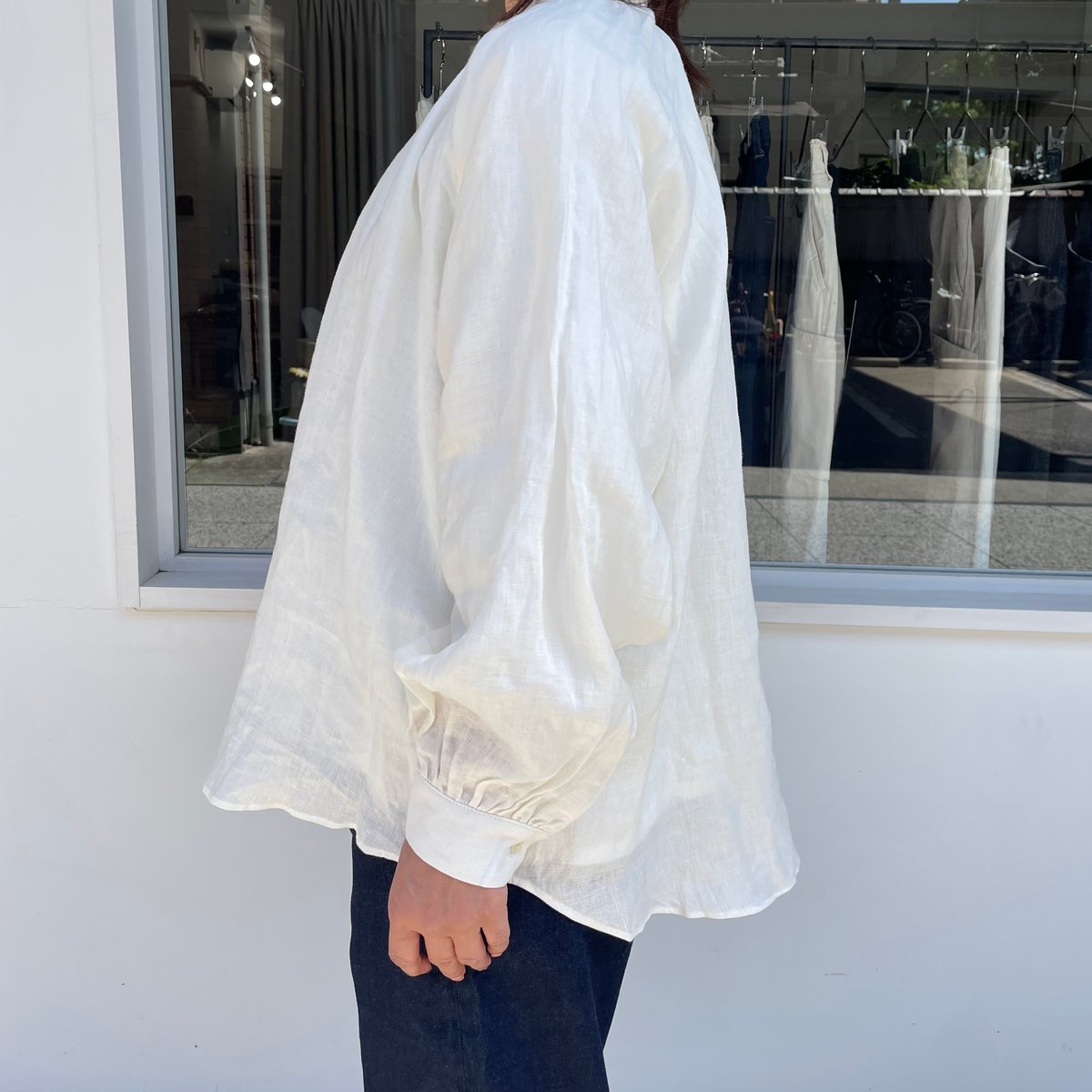 Linen gather blouse (リネンギャザーブラウス) AN-252 | sas...