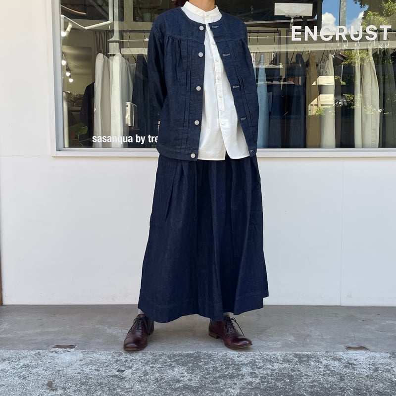 6oz denim tuck skirt(6オンスデニムタックスカート)AN-293 | sa