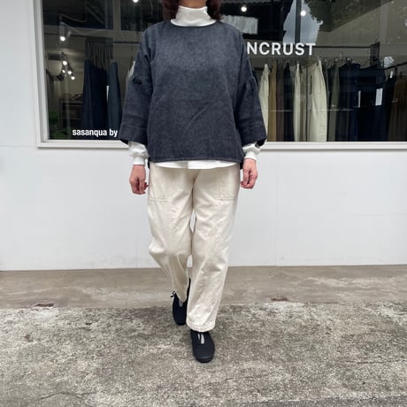 Tweedy cotton gather sleeve pullover (ツイーディーコットンギャザースリーブプルオーバー）AN-297