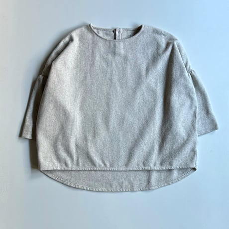 Tweedy cotton gather sleeve pullover (ツイーディーコットンギャザースリーブプルオーバー）AN-297