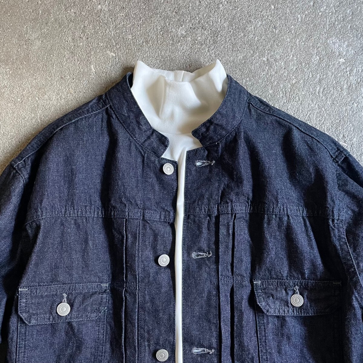 Stand collar 2nd denim jacket(スタンドカラーデニムジャケット)A