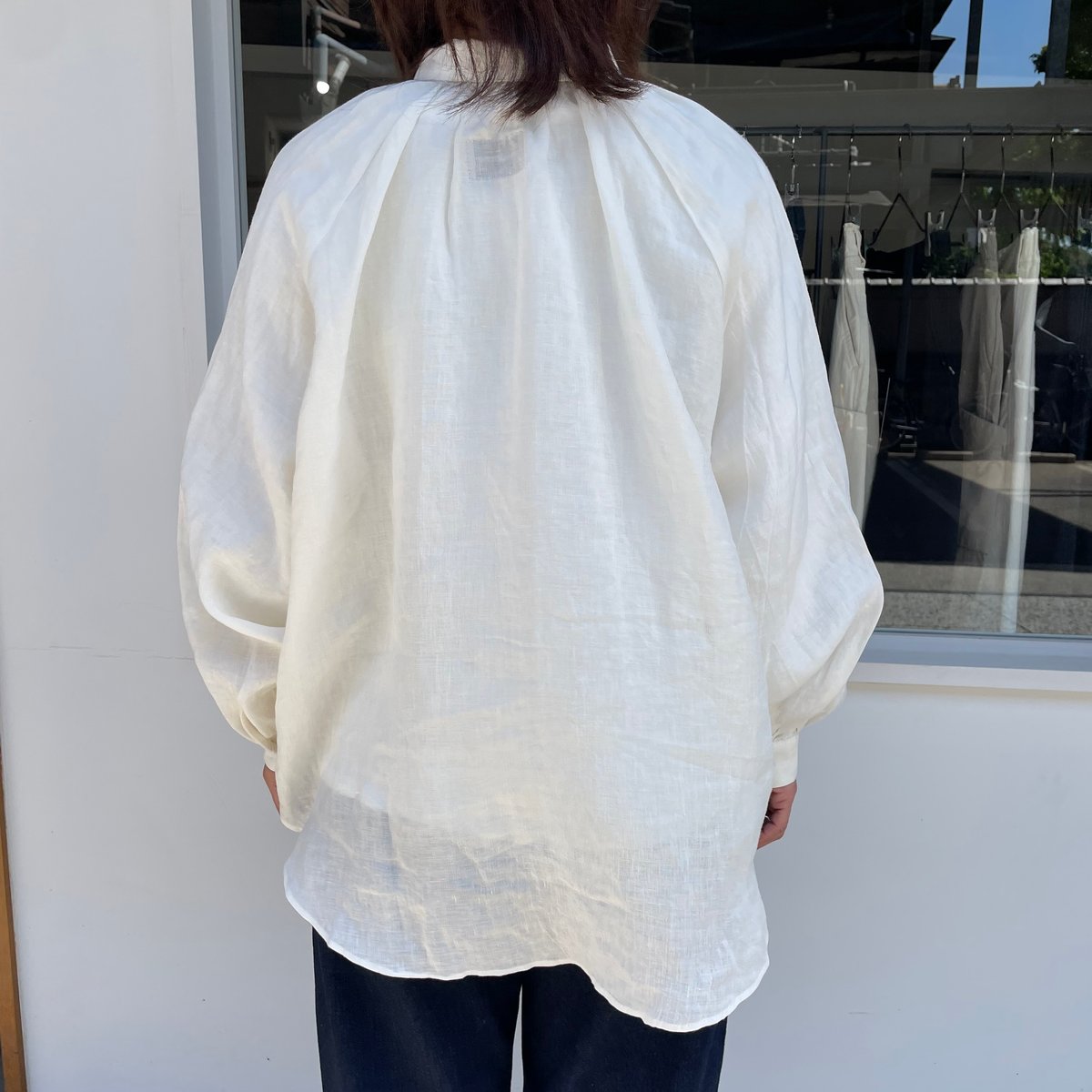 Linen gather blouse (リネンギャザーブラウス) AN-252 | sas...