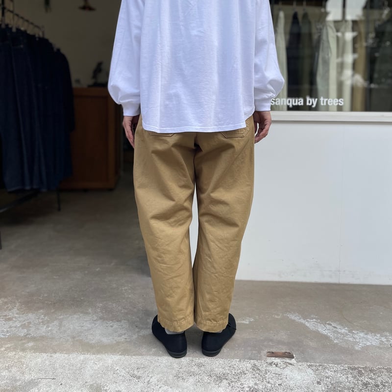 こ*ぱ様 サザンカバイツリーズ　チノクロスバナナトラウザー Sasanqua by trees サザンカバイツリー CHINO CROSS BANANA
