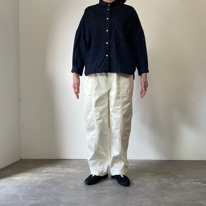 LIGHT CHINO CROSS CENTER SEAM GARDEN PANTS(ライトチ