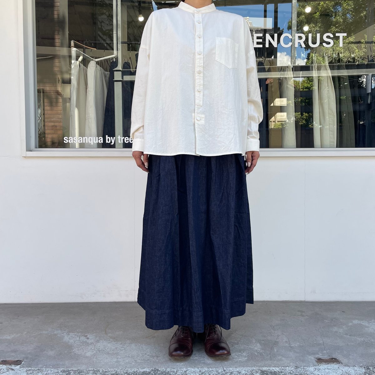 Bourette noil work over shirts(ブーレットノイルワークオーバーシ